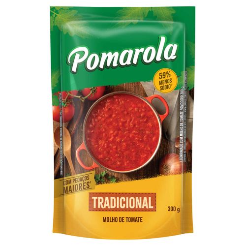 Molho de Tomate Tradicional Pomarola Sachê 300g