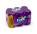 Refrigerante Fanta Uva Lata Pack com 6 unidades 350ml cada