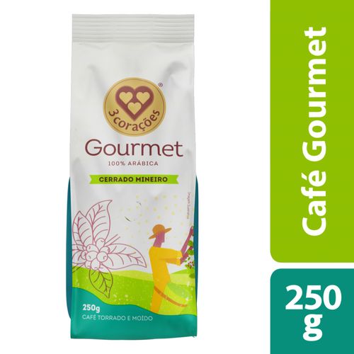 Café Moído Gourmet Cerrado Mineiro 3 Corações 250g