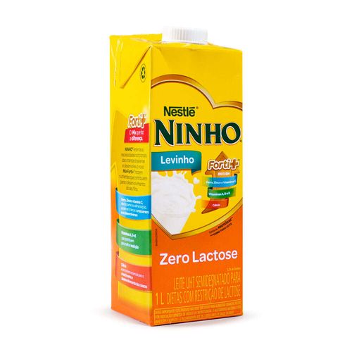 Leite Longa Vida Semidesnatado Zero Lactose Ninho Levinho Mais Nutritivo Tetra Pak 1L