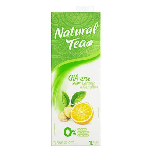 Chá Verde Laranja e Gengibre Zero Açúcar Natural Tea Caixa 1l