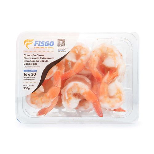 Camarão Fisgo Eviscerado Congelado 16/30 350g