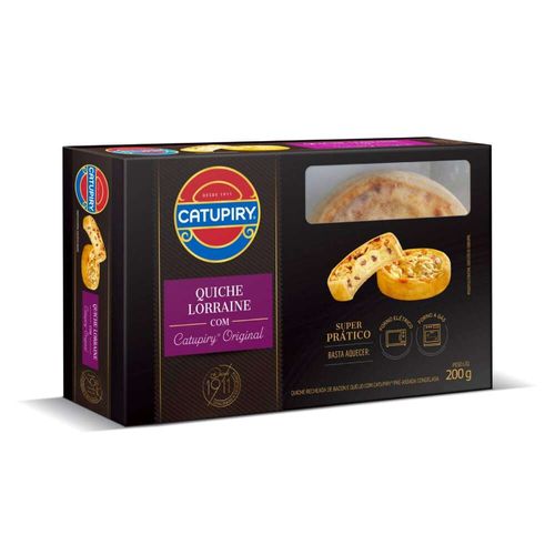 Quiche Congelada Pré-Assada Recheio Lorraine com Catupiry Original Caixa 200g