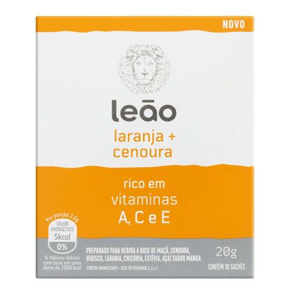 Chá Laranja e Cenoura Leão Caixa 20g