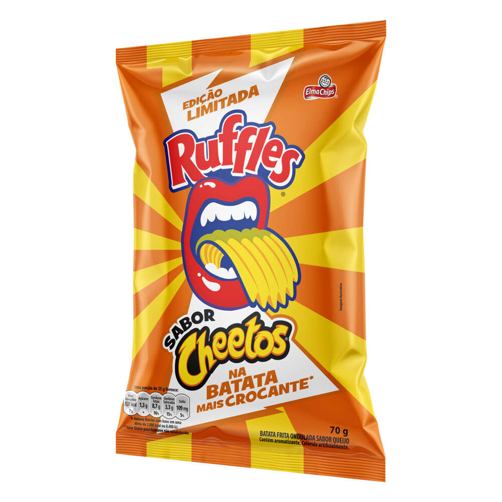 Batata Frita Ondulada Cheetos Elma Chips Ruffles Pacote 70g