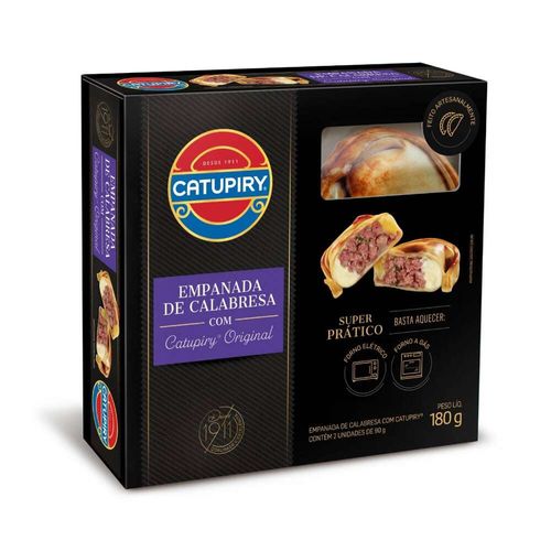 Empanada Congelada Calabresa com Catupiry Original Caixa 180g