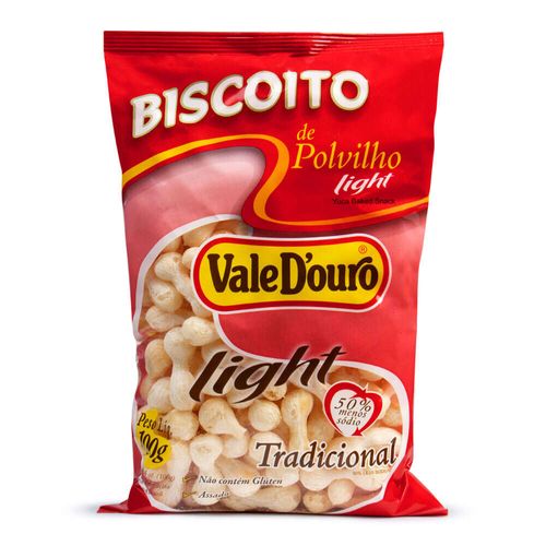Biscoito Polvilho Salgado Light Vale D Ouro Pacote 100g