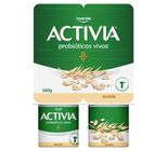 Leite Fermentado Integral Aveia Activia Bandeja 340g