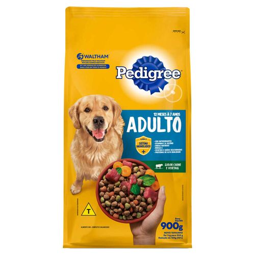 Alimento para Cães Adultos 12 Meses a 7 Anos Carne e Vegetais Pedigree Pacote 900g