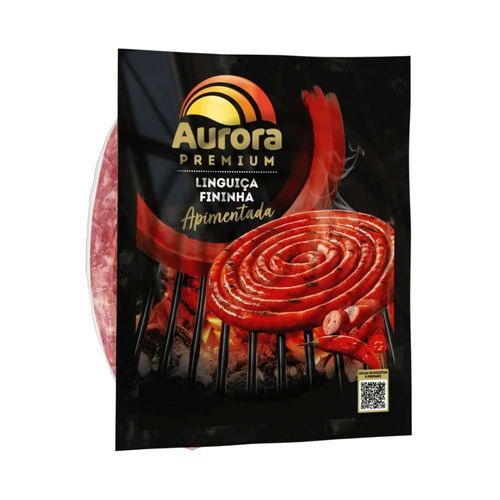 Linguiça Fininha Apimentada Aurora Premium 600g