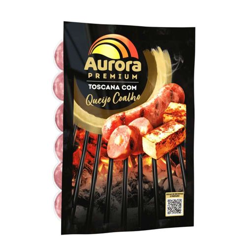 Linguiça Toscana com Queijo Coalho Aurora Premium 500g
