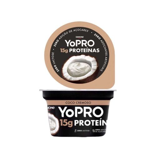 Iogurte Desnatado Yopro 15g High Protein Coco Cremoso Pote 160g