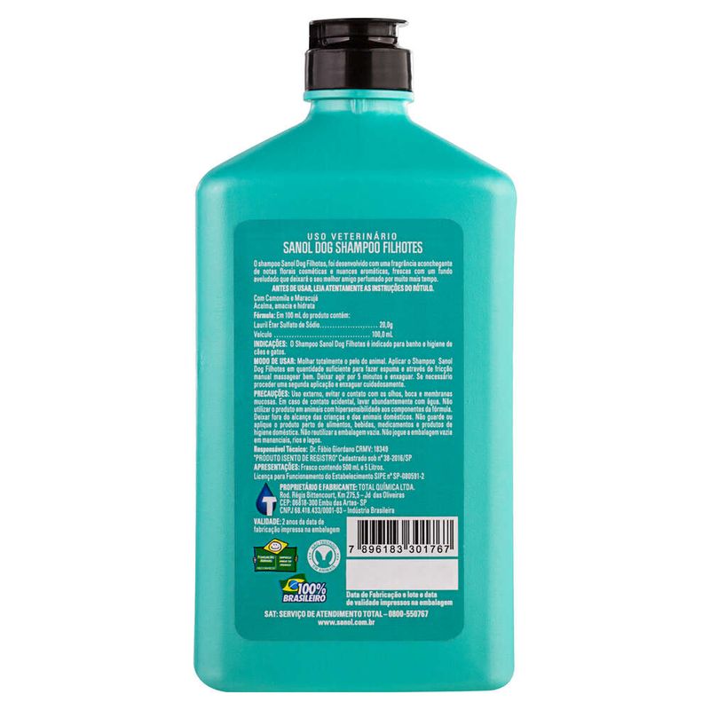 Shampoo-para-Caes-Sanol-Filhote--500-mL-