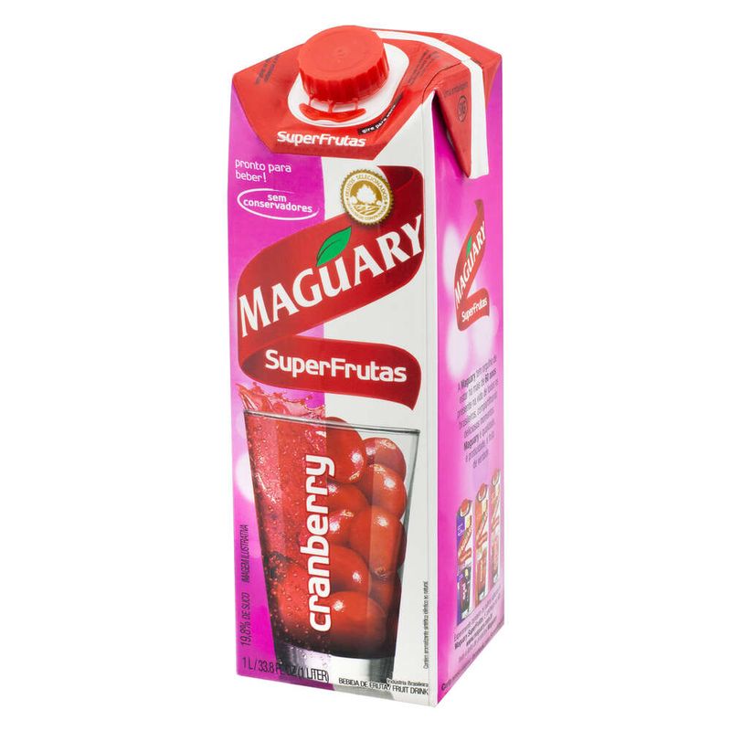 Bebida Cranberry Maguary Super Frutas Caixa 1L Zona Sul