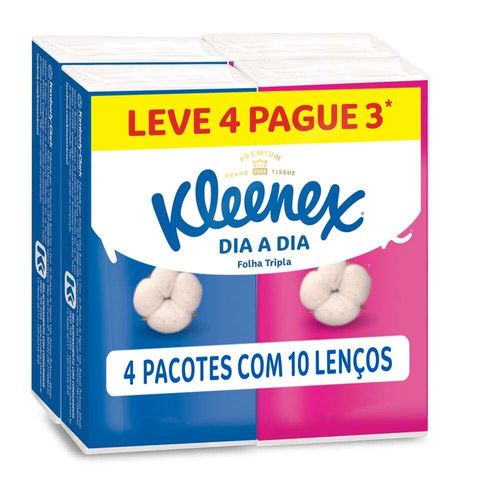 Lenços de Papel de Bolso Kleenex Leve 4 Pague 3