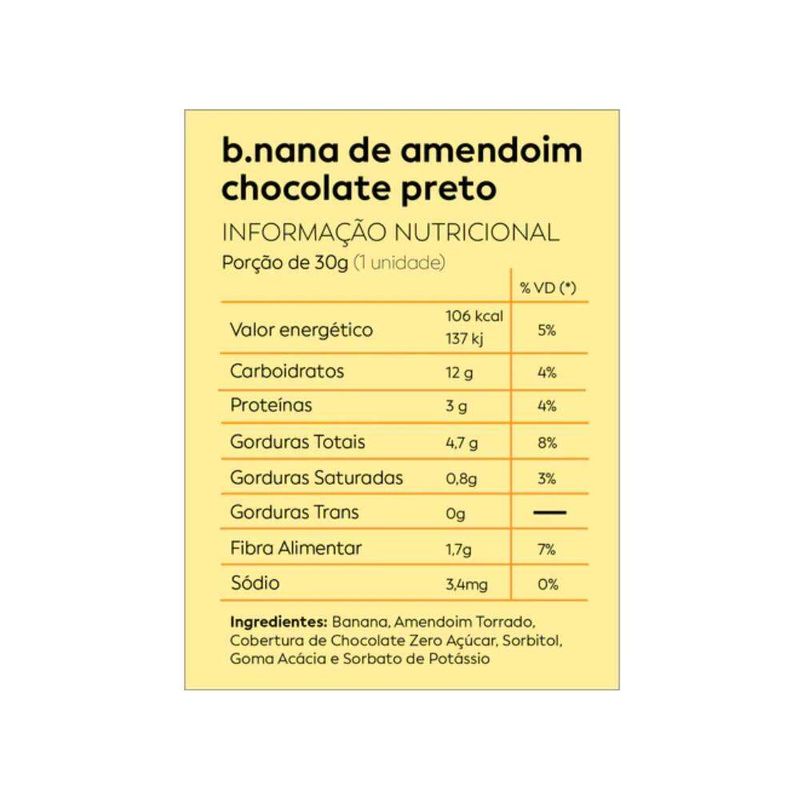 BANANADA-B.NANA-AMENDOIM---CHOCOLATE-30G