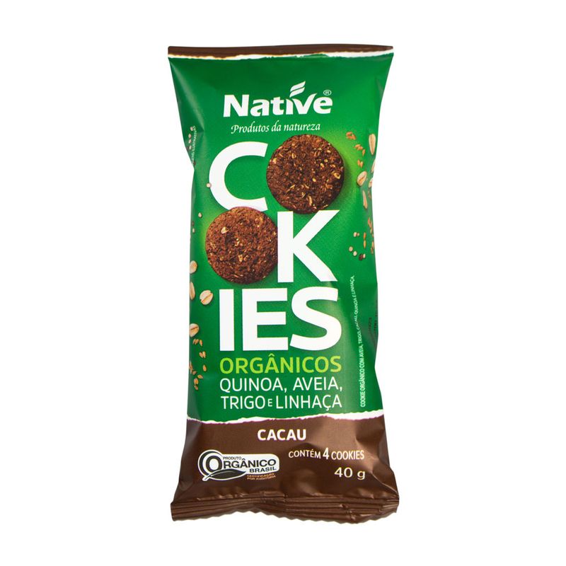 Cookie Orgânico Native Aveia e Cacau 40g