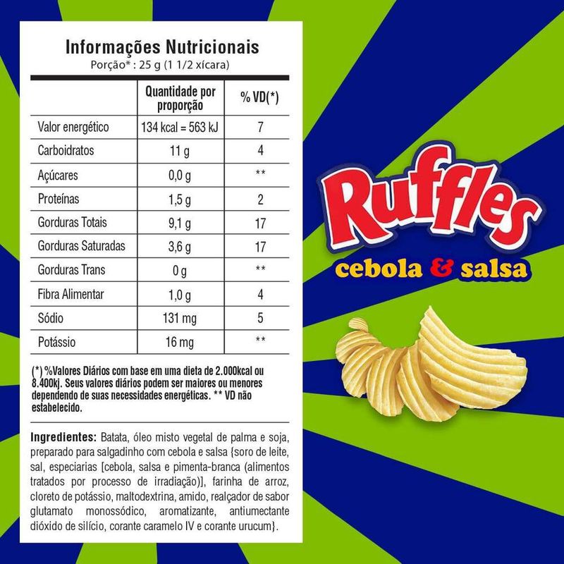 Batata-Frita-Ondulada-Ruffles-Cebola-E-Salsa-Elma-Chips-Pacote-76G