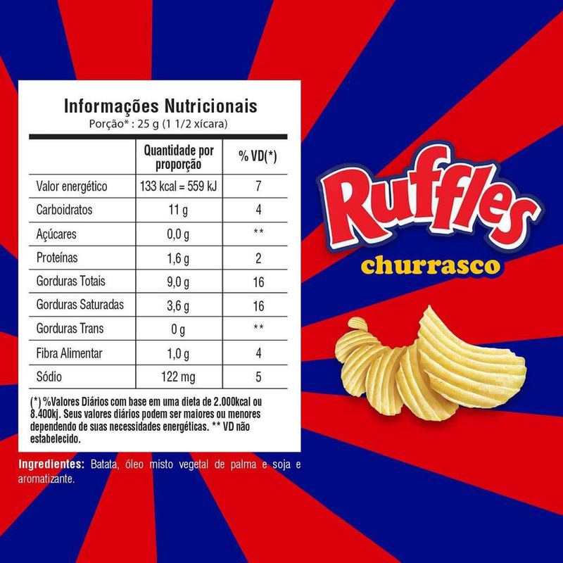 Batata-Frita-Ondulada-Ruffles-Churrasco-Elma-Chips-Pacote-76g