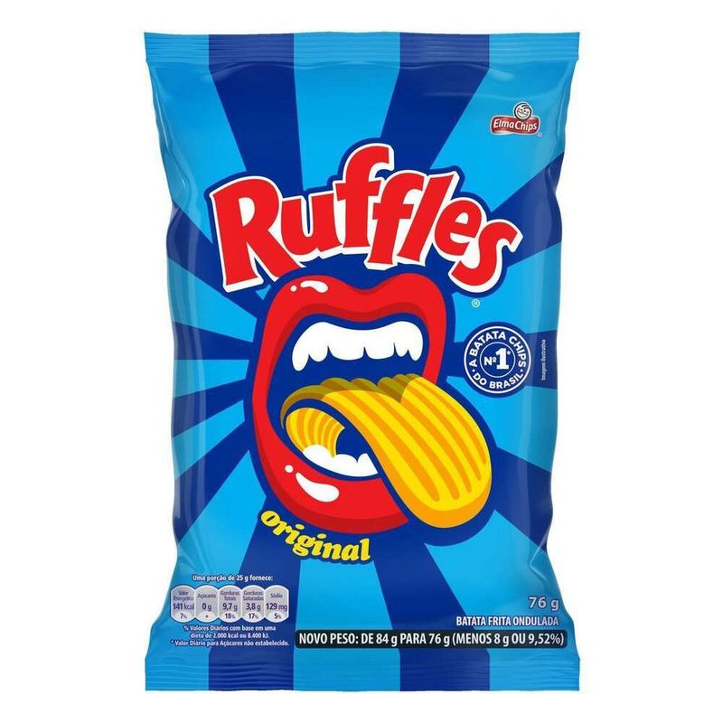 Batata-Frita-Ondulada-Ruffles-Original-Elma-Chips-Pacote-76G