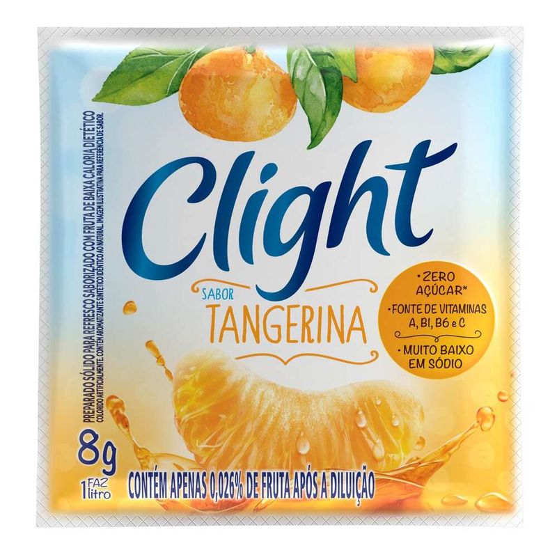 Refresco-em-Po-Zero-Acucar-Clight-Tangerina-Sache--8-g