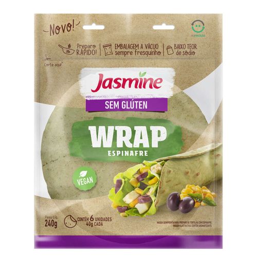 Wrap Espinafre sem Glúten Jasmine 240g