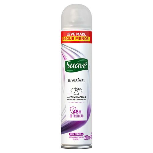 Antitranspirante Aerossol Invisível Suave 200ml