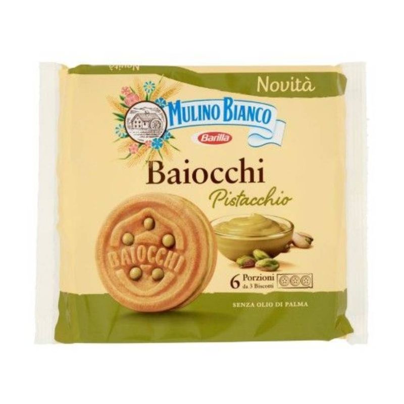 Biscoito Italiano Baiocchi Pistacchio Mulino Bianco 168g