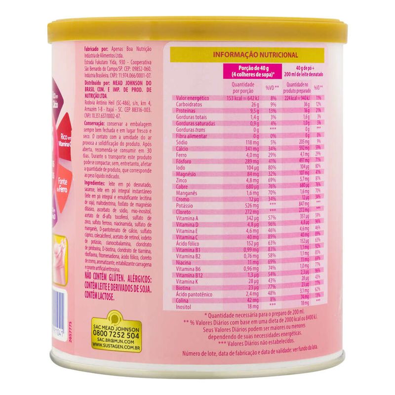 SUSTAGEN-MORANGO-400G