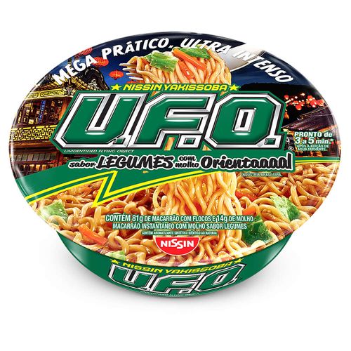 Macarrão Instantâneo Yakissoba Legumes com Molho Oriental Nissin U.F.O. Bandeja 95g