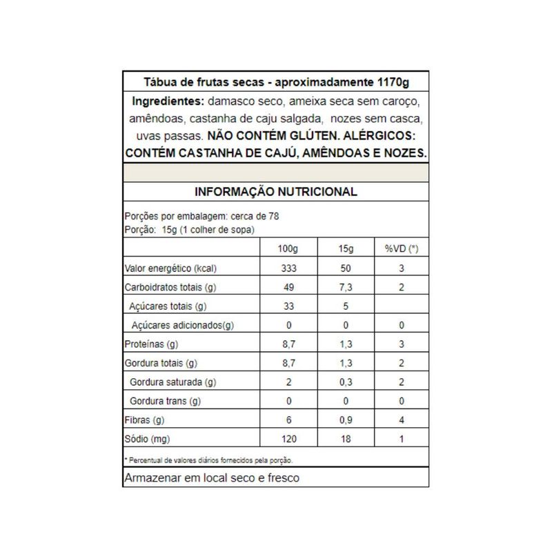 Tábua de Frutas Secas G