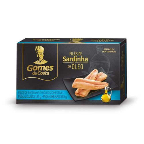 Sardinha Em Filés Ao Óleo Gomes Da Costa Caixa 125g