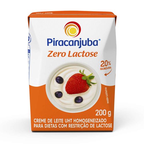 Creme de Leite Zero Lactose Piracanjuba Tetra Pak 200g