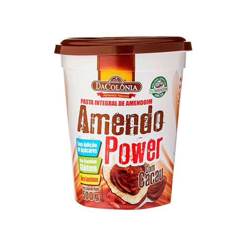 Pasta de Amendoim com Cacau Integral Da Colônia Power 500g