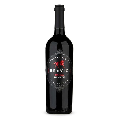 Vinho Tinto Chileno Bravio Carmenere Reserva Garrafa 750ml