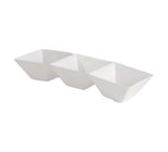 Petisqueira Retangular Com 3 Divisões Le Chef Branca Paramount 35×11,5×6 cm