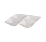 Petisqueira Quadrada Com 4 Divisões Le Chef Paramount Branca 21,5×21,5×3,5cm