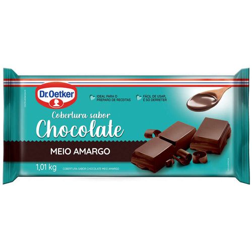 Cobertura de Chocolate Meio Amargo Dr Oetker 1,01kg