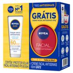 Kit-Protetor-Solar-Facial-Toque-Seco-Antissinais-FPS-60-Nivea-Sun-50ml-Gratis-Creme-Facial-Antissinais-100g