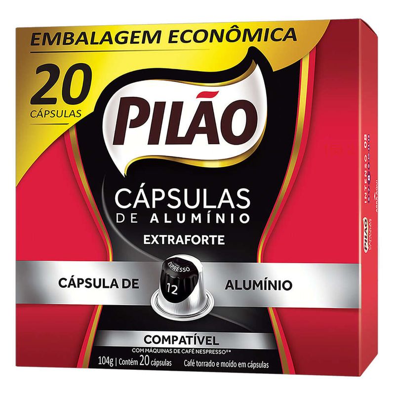 Cafe-em-Capsula-Torrado-e-Moido-Espresso-Extraforte-Pilao-Caixa-104g