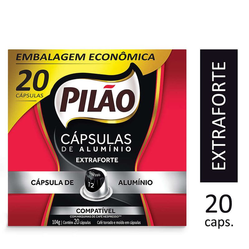 Cafe-em-Capsula-Torrado-e-Moido-Espresso-Extraforte-Pilao-Caixa-104g