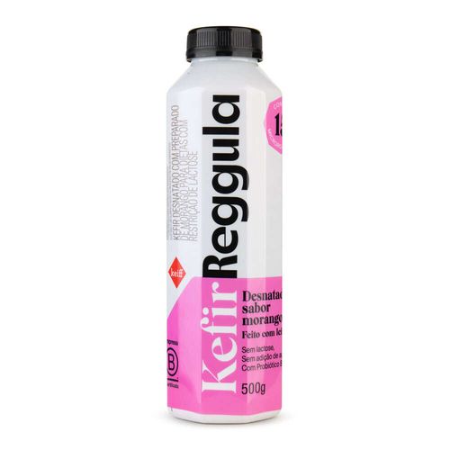 Kefir Desnatado Zero Lactose Sem Adição De Açúcar Keiff Morango 500g