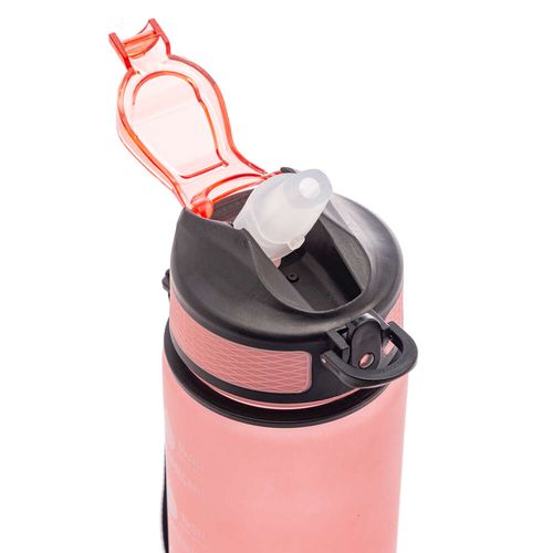 Garrafa Squeeze para Água de Plástico com Marcadores Rosa Lyor 1L