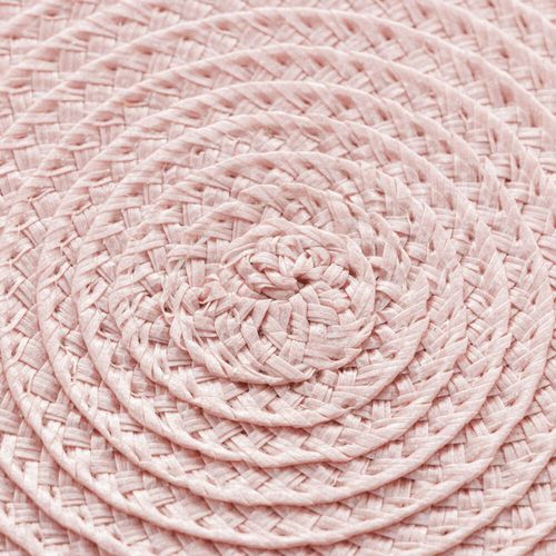 Lugar Americano de Plástico Fresno Espiral Rosa Lyor
