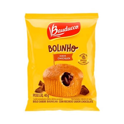 Bolinho Baunilha Recheio Chocolate Bauducco Pacote 40g