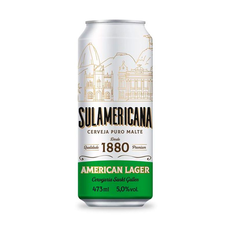 Cerveja Sul Americana American Lager Lata 473ml