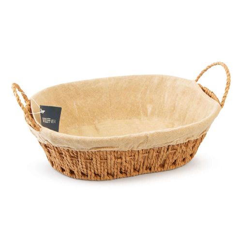 Cesta com Alça em Papel Oval com Forro Wolff Mesa