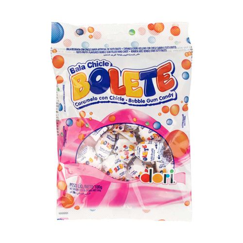 Bala Tutti Frutti Recheio Chicle Dori Bolete Pacote 100g