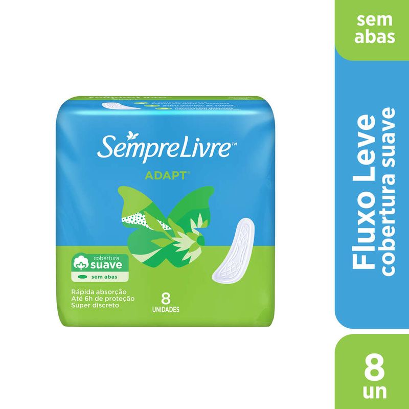 Absorvente-Intimo-Sem-Abas-Sempre-Livre-Adapt-Suave-Pacote-Com-8-Unidades