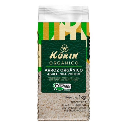 Arroz Agulhinha Polido Korin Orgânico 1kg